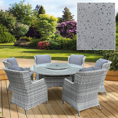 Pagoda Verona Deluxe 6 Seat Dining Set With Water Repellent Cushions