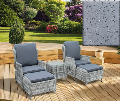 Pagoda Verona Deluxe Reclining Companion Set With Water Repellent Cushions