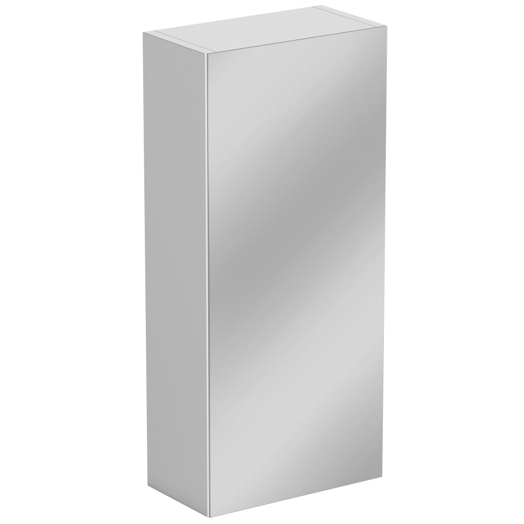 sp sherwood white single door mirror wall unit 300mm w 300mm h 660mm d 185mm