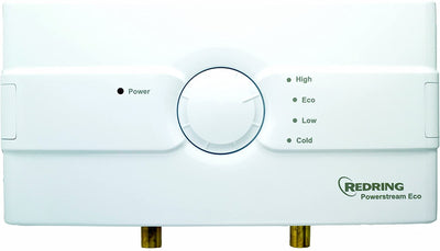 Redring Rp1e / RP9S5 Powerstream Eco Unvented Instantaneous Water Heater, 9.5kW, White